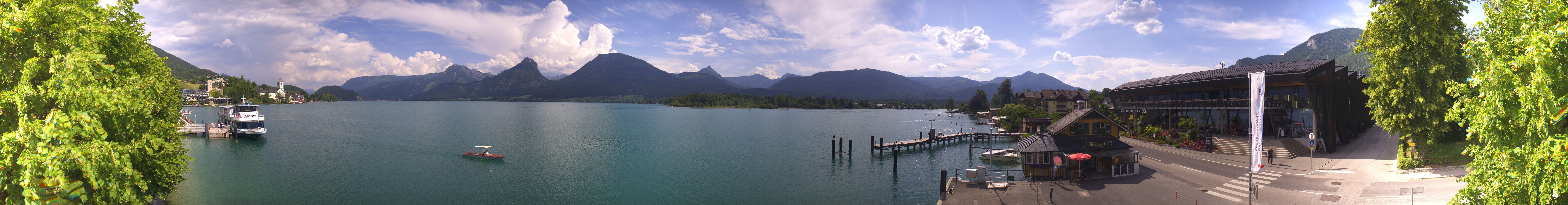 Archiv Foto Webcam Anlegesteg und Bahnhof am Wolfgangsee