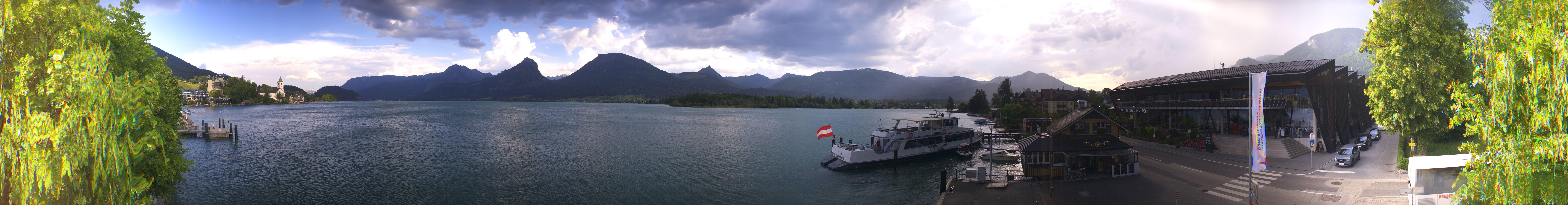 Archiv Foto Webcam Anlegesteg und Bahnhof am Wolfgangsee