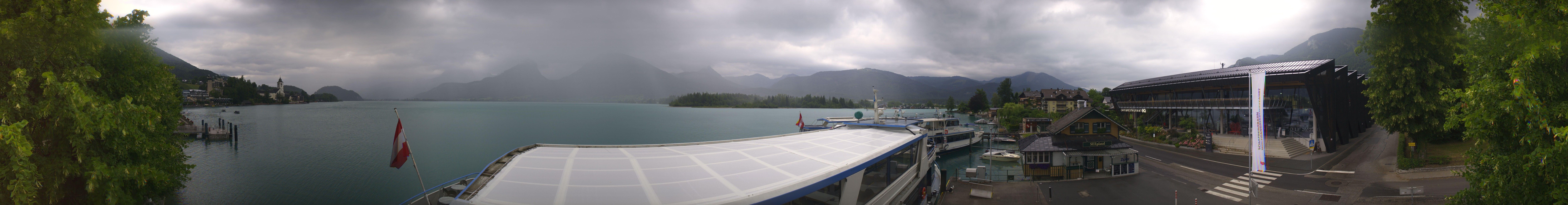 Archiv Foto Webcam Anlegesteg und Bahnhof am Wolfgangsee
