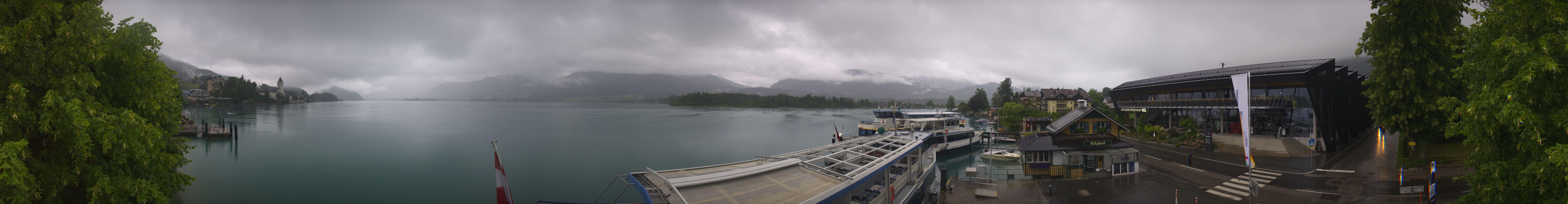 Archiv Foto Webcam Anlegesteg und Bahnhof am Wolfgangsee