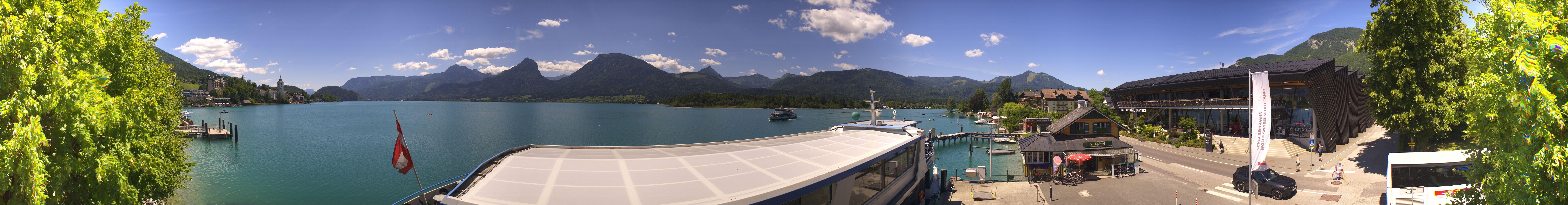 Archiv Foto Webcam Anlegesteg und Bahnhof am Wolfgangsee