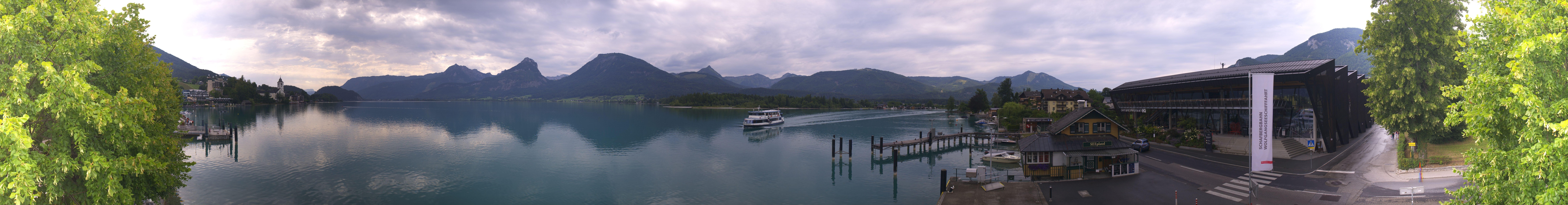 Archiv Foto Webcam Anlegesteg und Bahnhof am Wolfgangsee