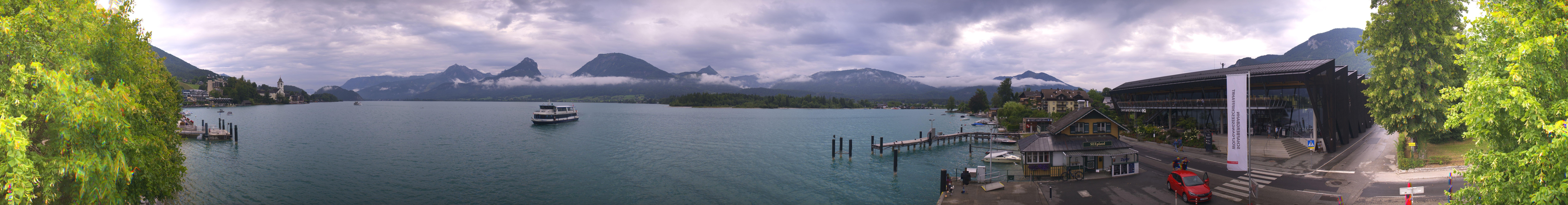 Archiv Foto Webcam Anlegesteg und Bahnhof am Wolfgangsee
