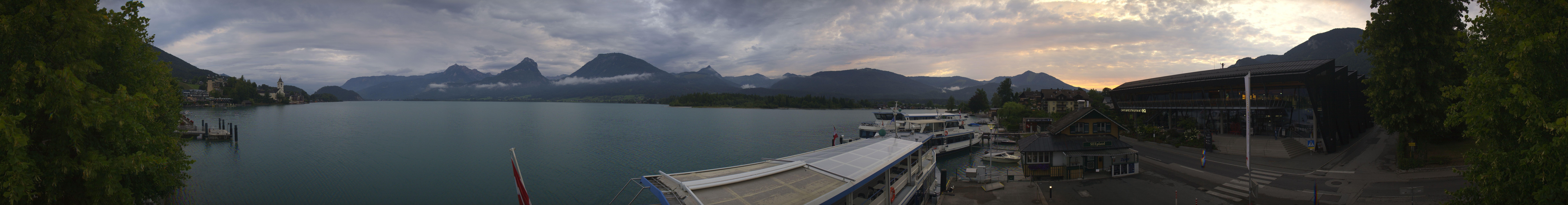 Archiv Foto Webcam Anlegesteg und Bahnhof am Wolfgangsee