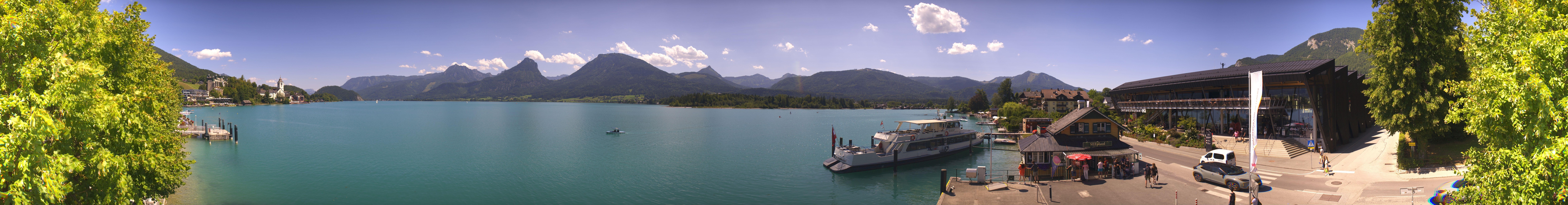 Archiv Foto Webcam Anlegesteg und Bahnhof am Wolfgangsee