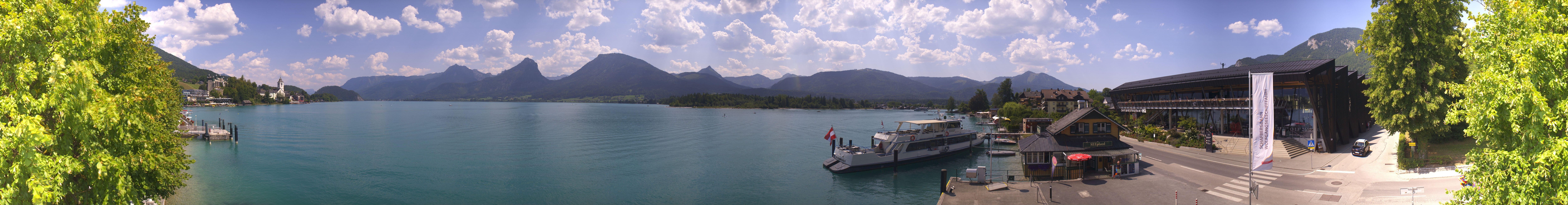 Archiv Foto Webcam Anlegesteg und Bahnhof am Wolfgangsee