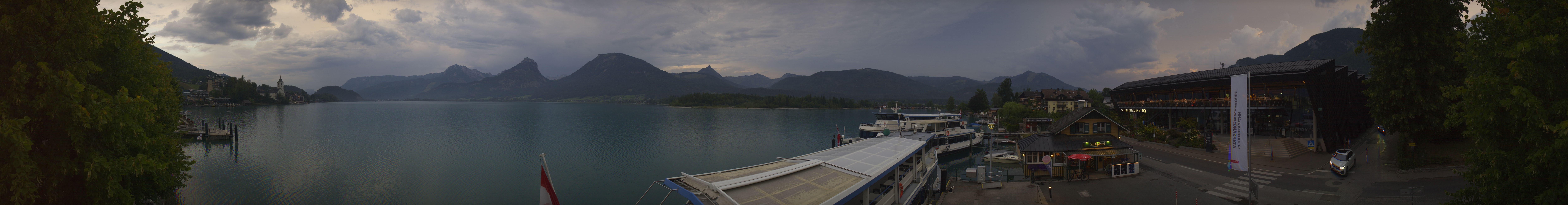 Archiv Foto Webcam Anlegesteg und Bahnhof am Wolfgangsee