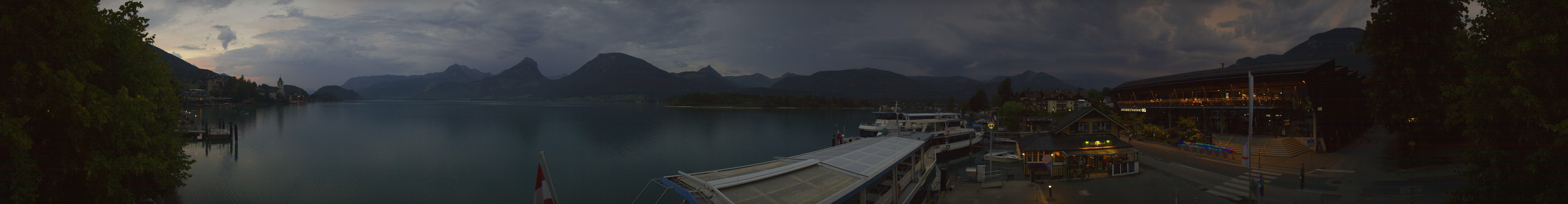 Archiv Foto Webcam Anlegesteg und Bahnhof am Wolfgangsee