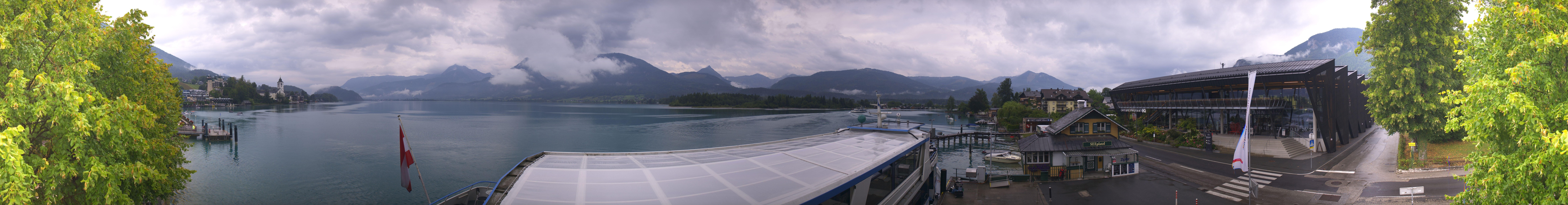 Archiv Foto Webcam Anlegesteg und Bahnhof am Wolfgangsee