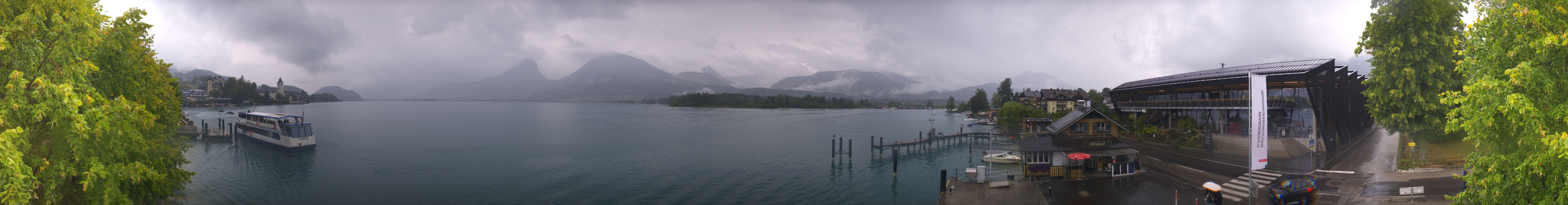 Archiv Foto Webcam Anlegesteg und Bahnhof am Wolfgangsee