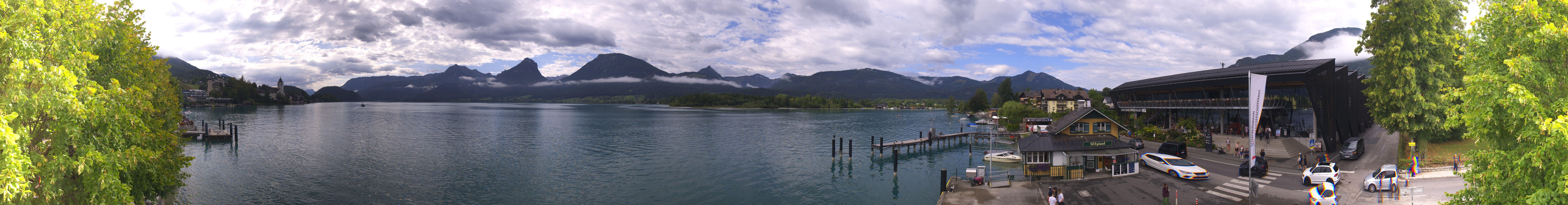 Archiv Foto Webcam Anlegesteg und Bahnhof am Wolfgangsee
