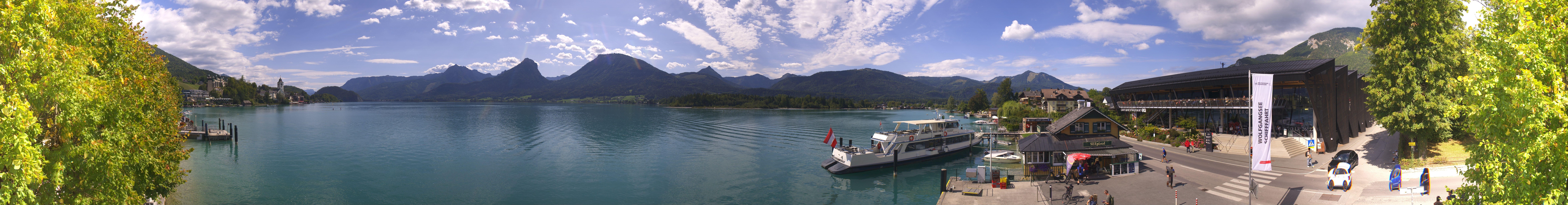 Archiv Foto Webcam Anlegesteg und Bahnhof am Wolfgangsee