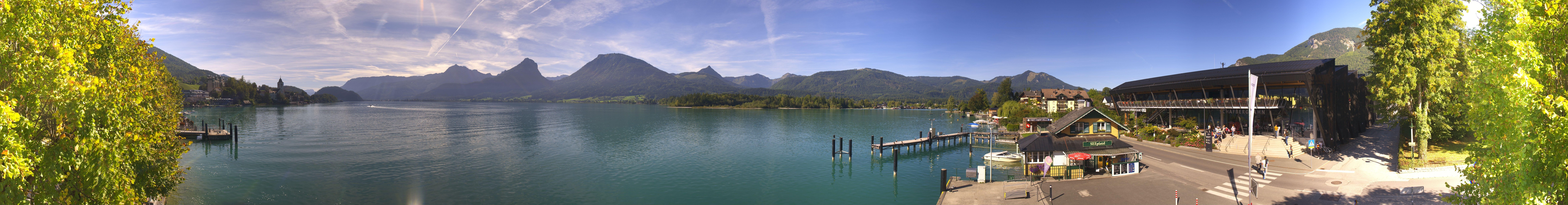 Archiv Foto Webcam Anlegesteg und Bahnhof am Wolfgangsee