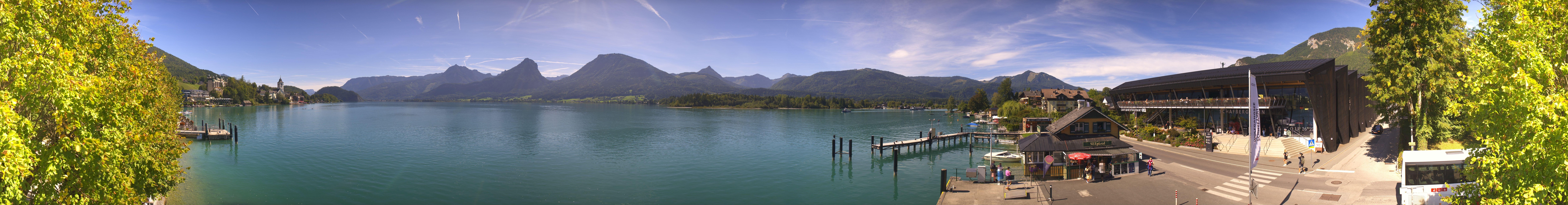 Archiv Foto Webcam Anlegesteg und Bahnhof am Wolfgangsee