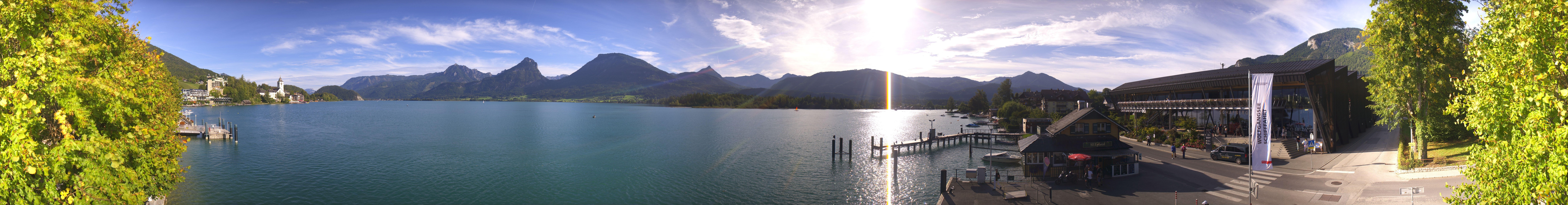 Archiv Foto Webcam Anlegesteg und Bahnhof am Wolfgangsee