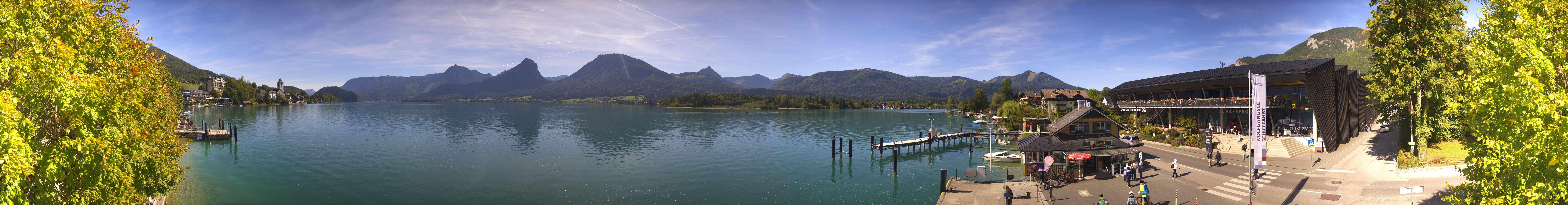 Archiv Foto Webcam Anlegesteg und Bahnhof am Wolfgangsee