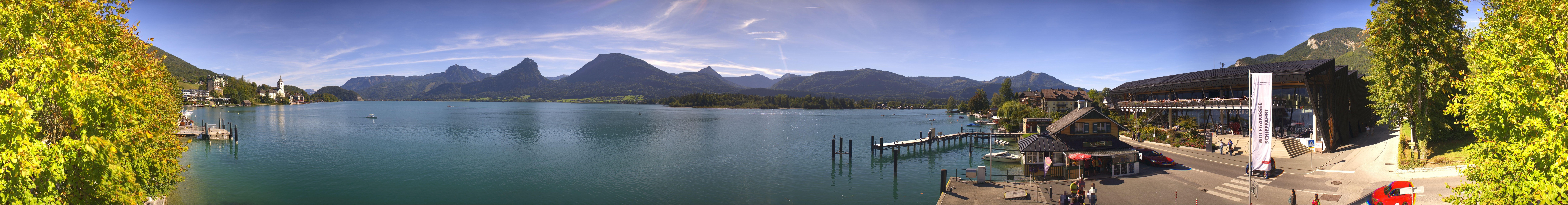 Archiv Foto Webcam Anlegesteg und Bahnhof am Wolfgangsee