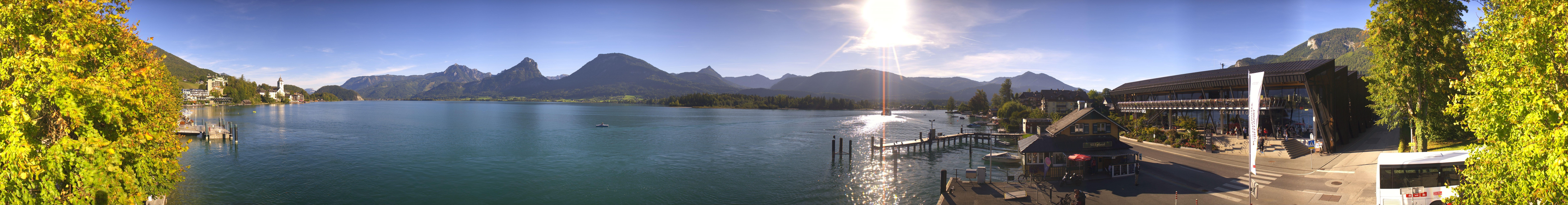 Archiv Foto Webcam Anlegesteg und Bahnhof am Wolfgangsee