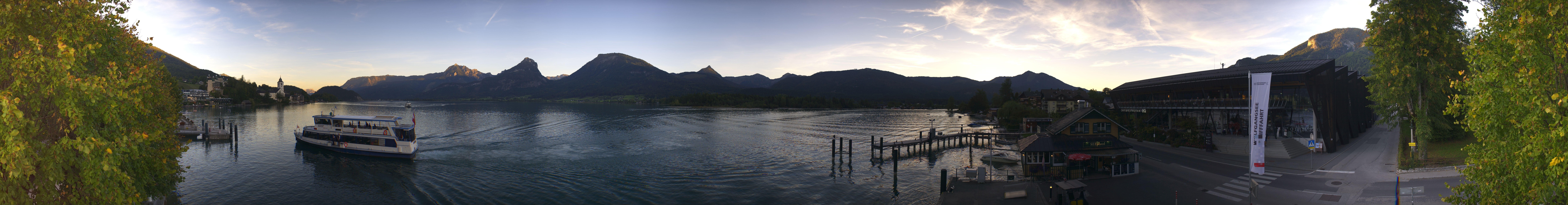 Archiv Foto Webcam Anlegesteg und Bahnhof am Wolfgangsee
