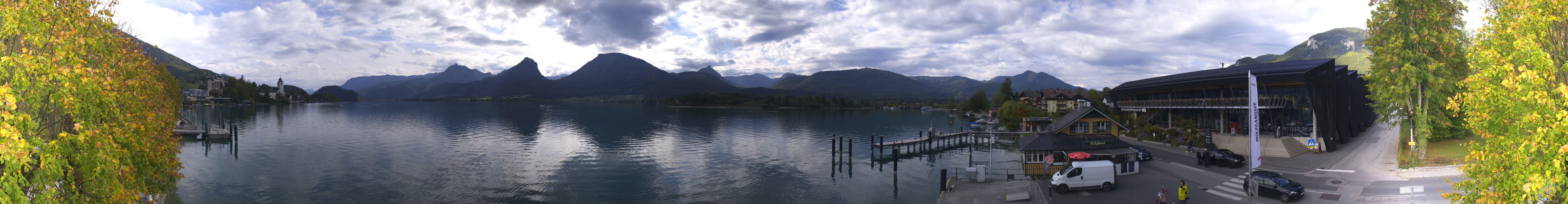 Archiv Foto Webcam Anlegesteg und Bahnhof am Wolfgangsee