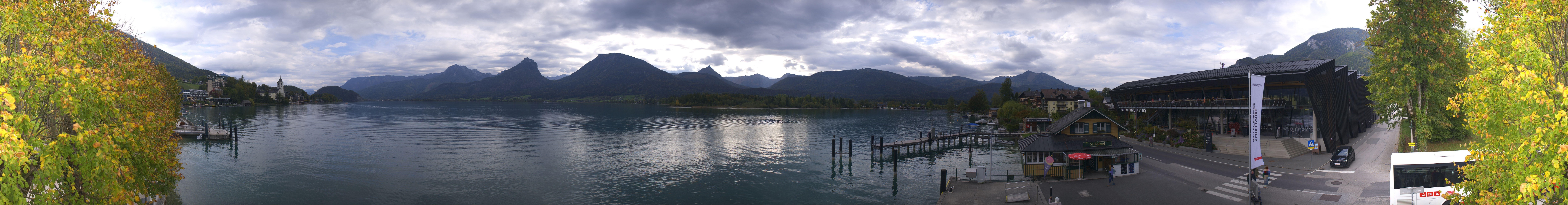 Archiv Foto Webcam Anlegesteg und Bahnhof am Wolfgangsee