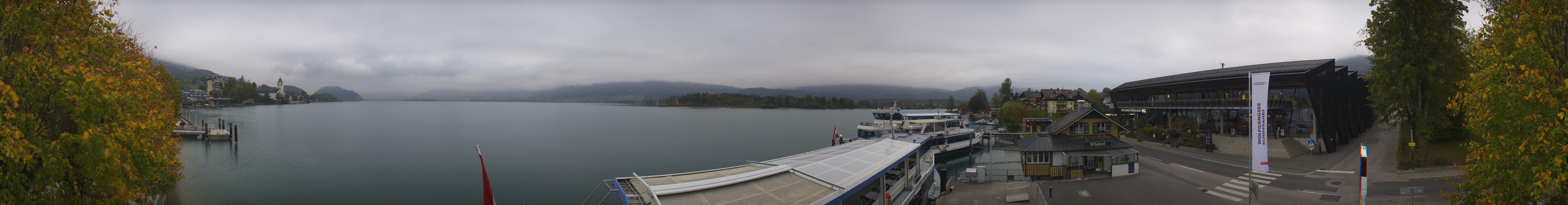 Archiv Foto Webcam Anlegesteg und Bahnhof am Wolfgangsee