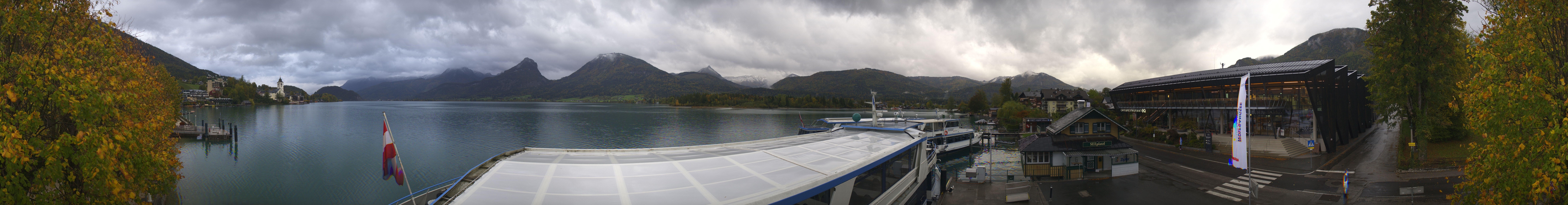 Archiv Foto Webcam Anlegesteg und Bahnhof am Wolfgangsee
