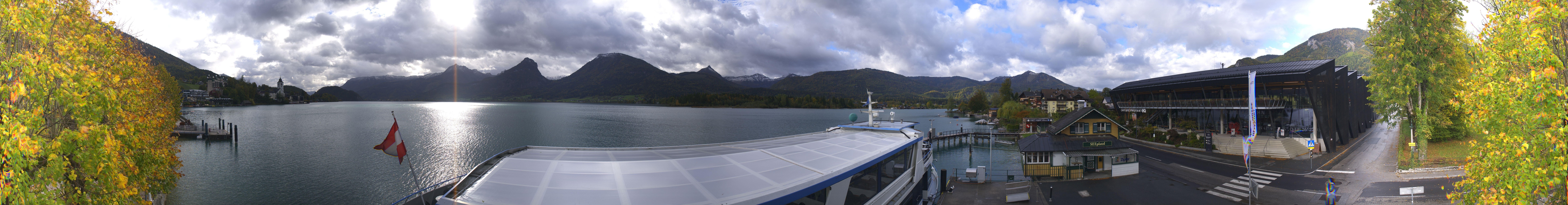 Archiv Foto Webcam Anlegesteg und Bahnhof am Wolfgangsee