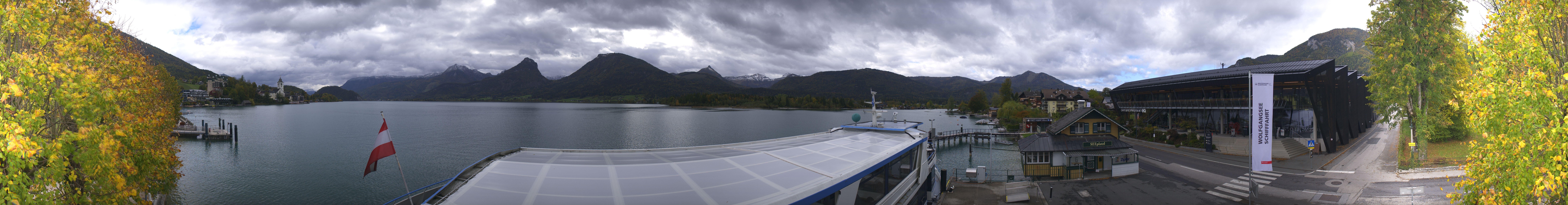 Archiv Foto Webcam Anlegesteg und Bahnhof am Wolfgangsee