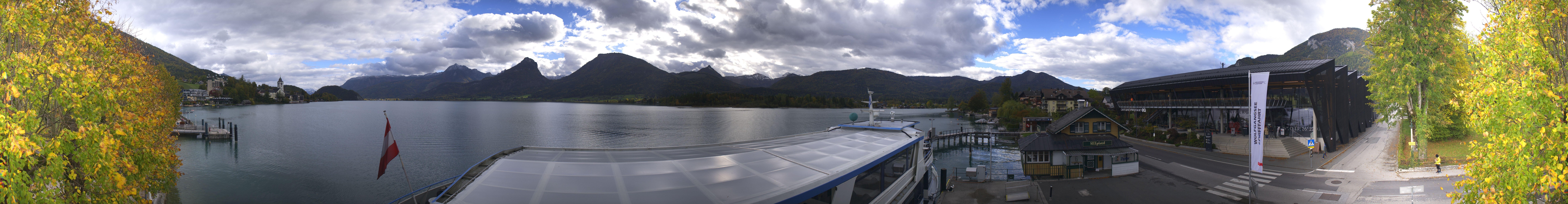 Archiv Foto Webcam Anlegesteg und Bahnhof am Wolfgangsee
