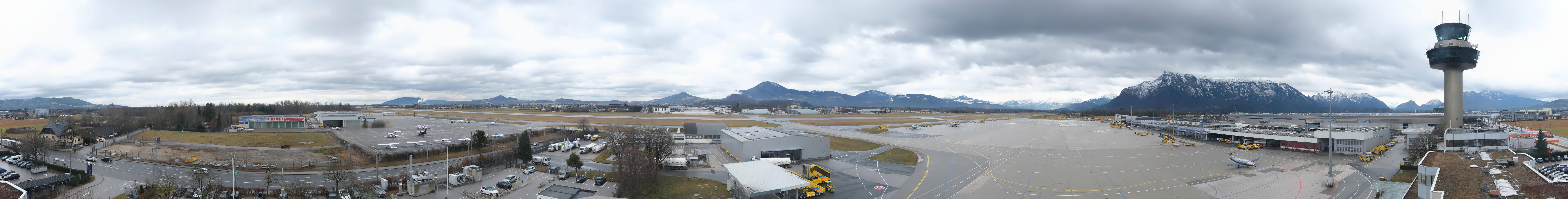 Archiv Foto Webcam Flughafen Salzburg