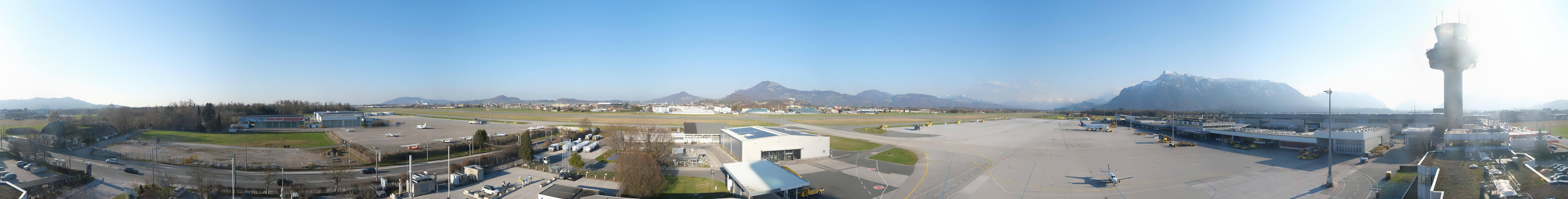 Archiv Foto Webcam Flughafen Salzburg
