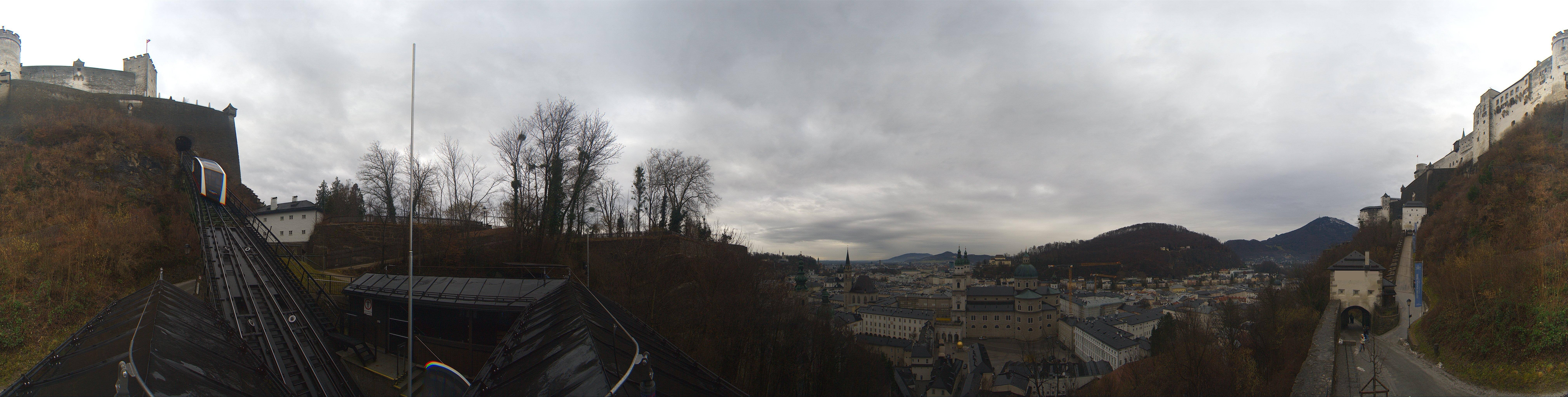 Archived image Webcam Panoramic view from Salzburg funicular