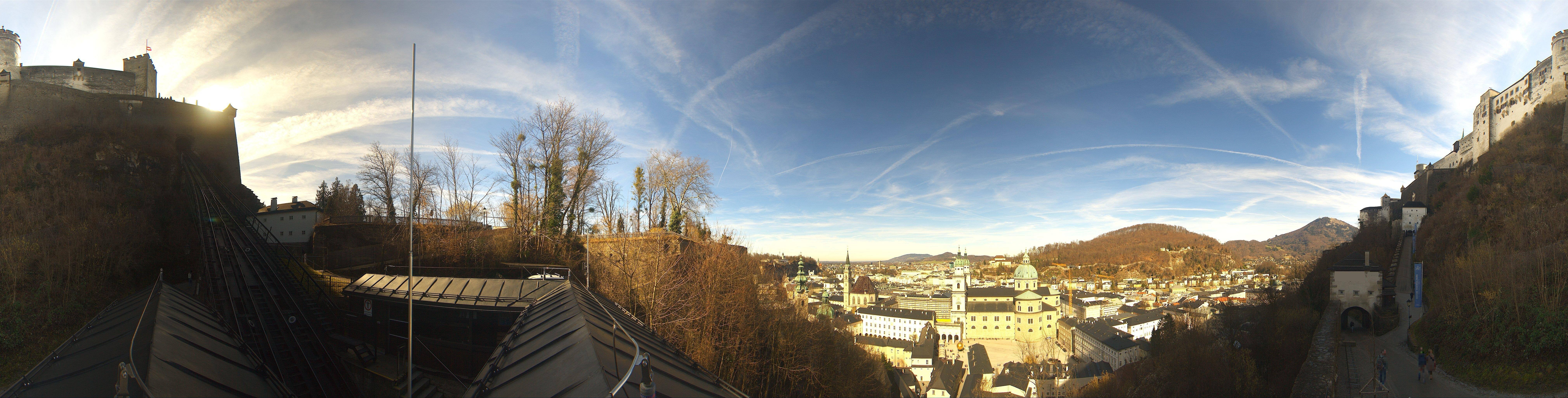 Archived image Webcam Panoramic view from Salzburg funicular