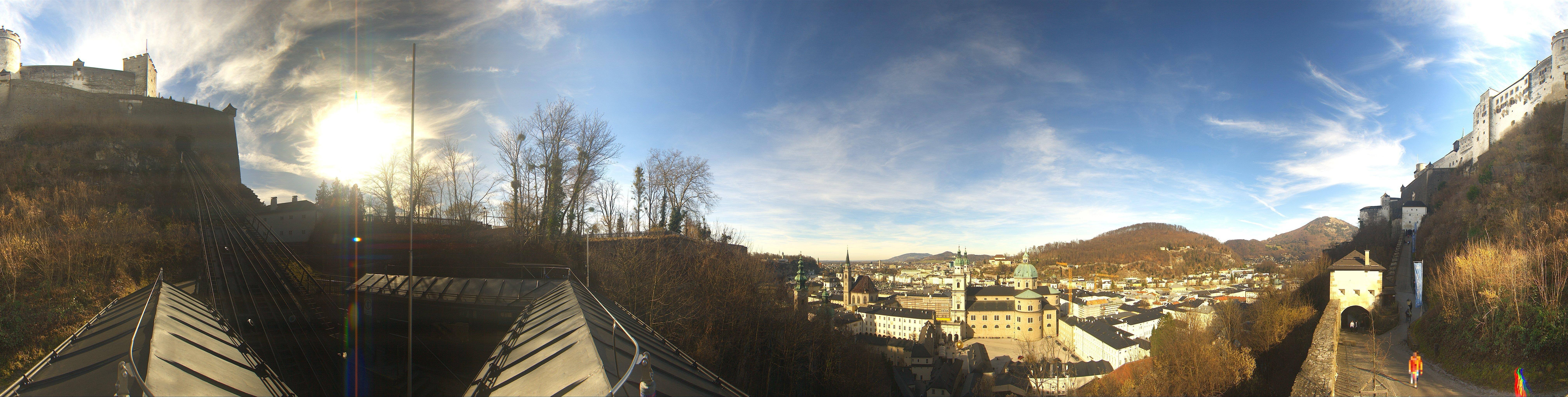 Archived image Webcam Panoramic view from Salzburg funicular