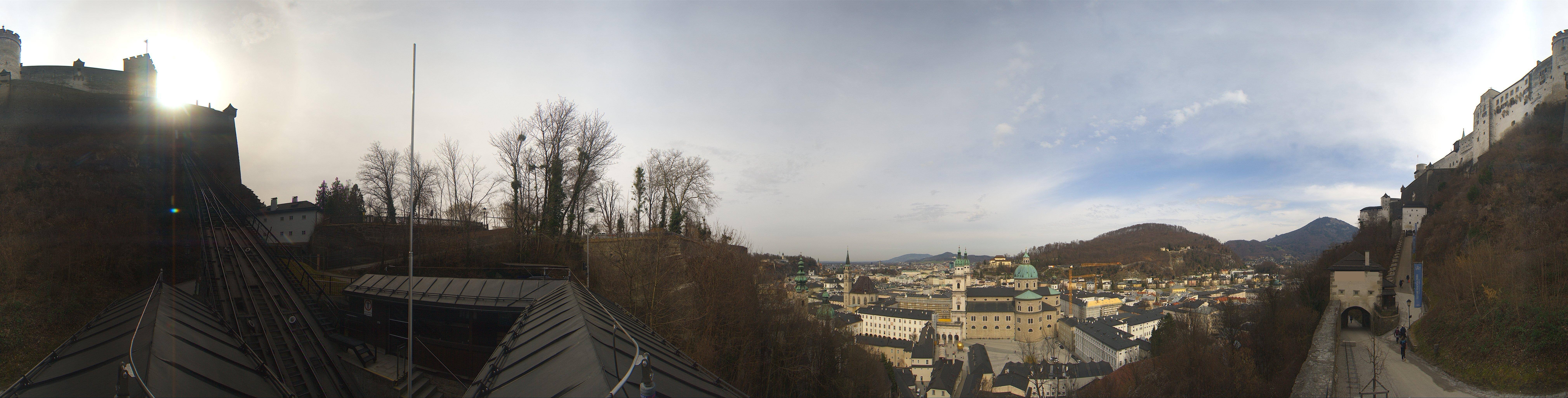 Archiv Foto Webcam Panorama Salzburg Festungsbahn