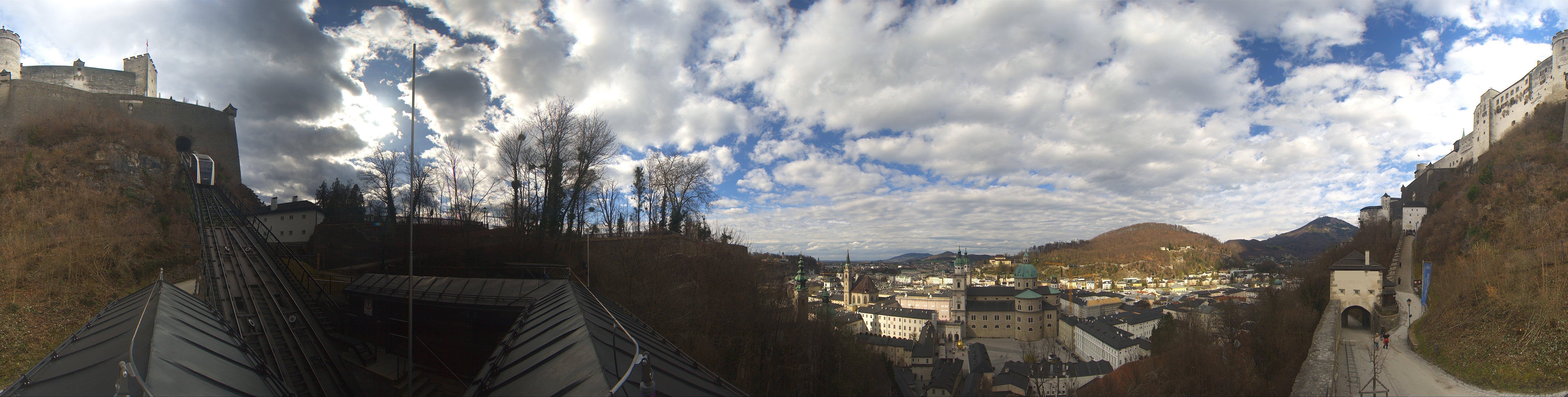Archiv Foto Webcam Panorama Salzburg Festungsbahn