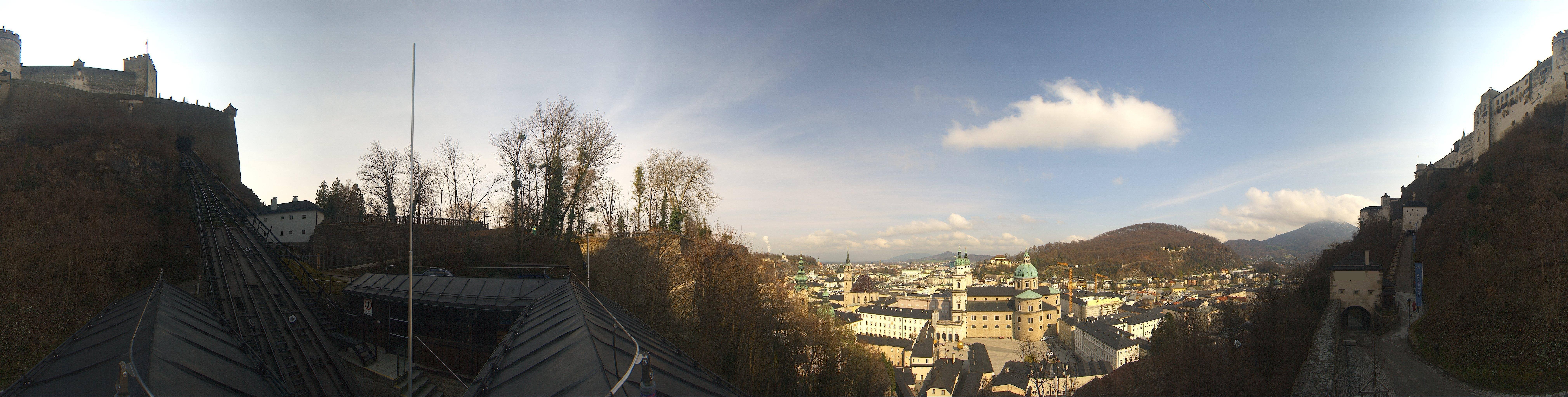 Archived image Webcam Panoramic view from Salzburg funicular