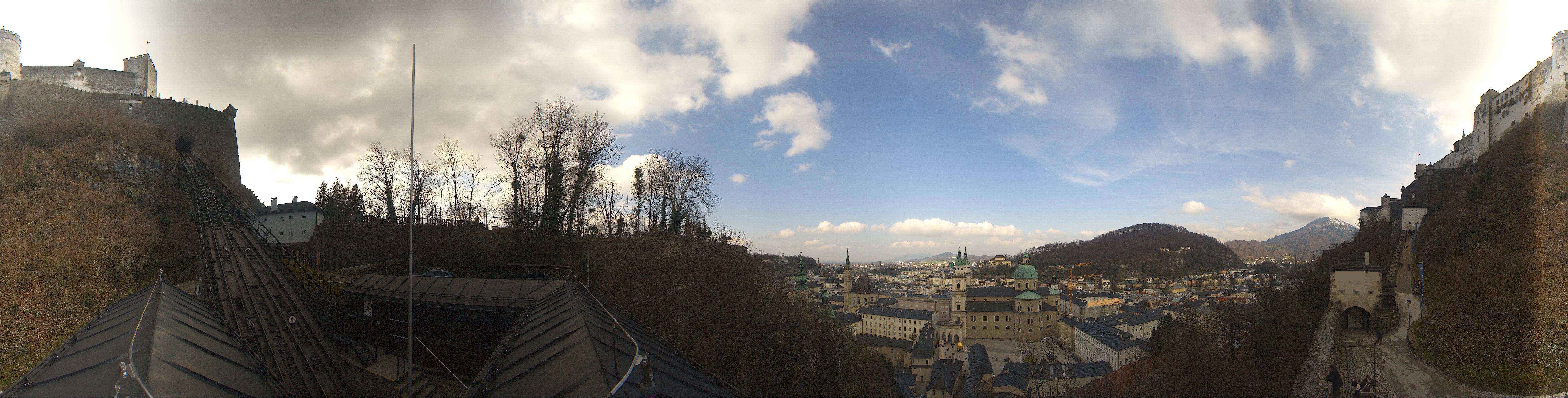 Archived image Webcam Panoramic view from Salzburg funicular