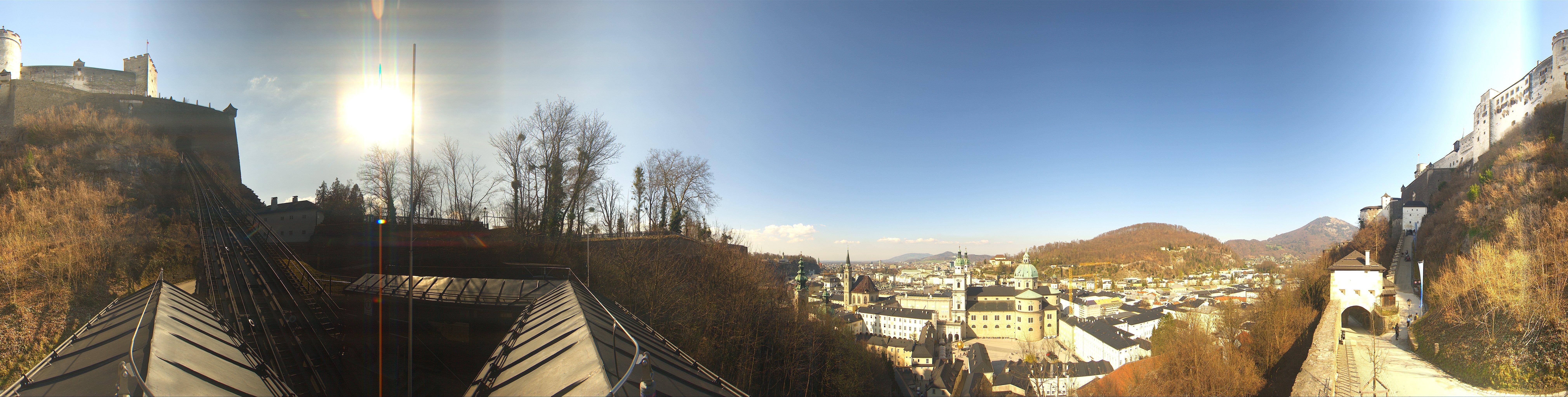 Archiv Foto Webcam Panorama Salzburg Festungsbahn