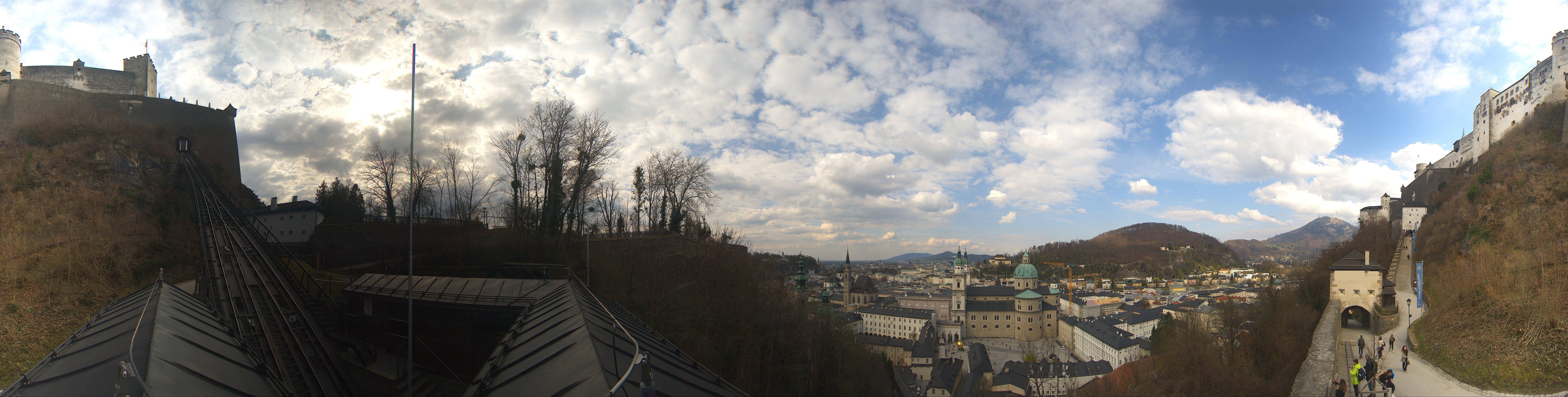 Archiv Foto Webcam Panorama Salzburg Festungsbahn