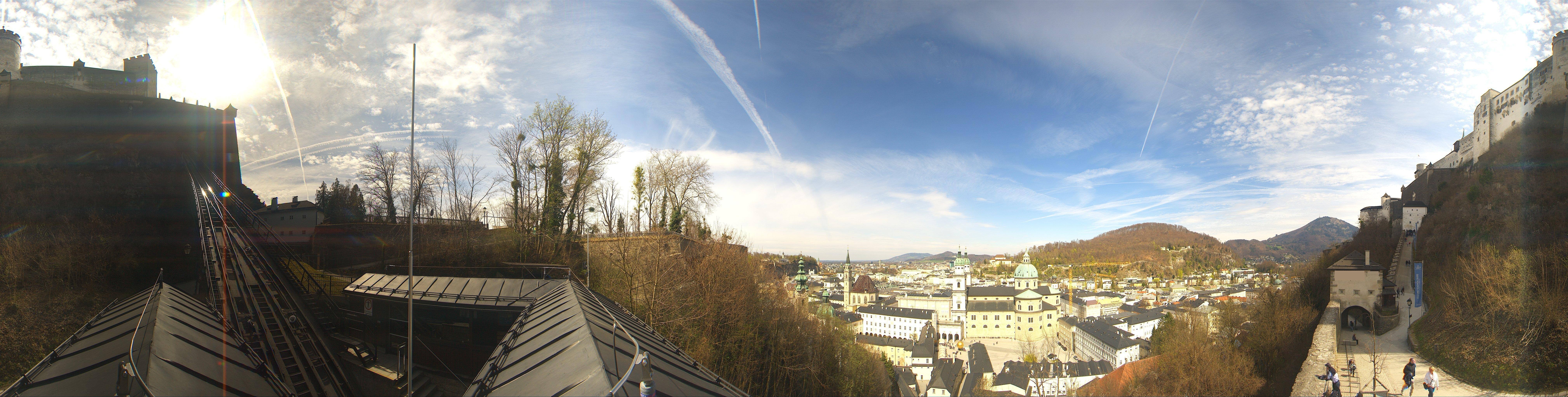 Archived image Webcam Panoramic view from Salzburg funicular