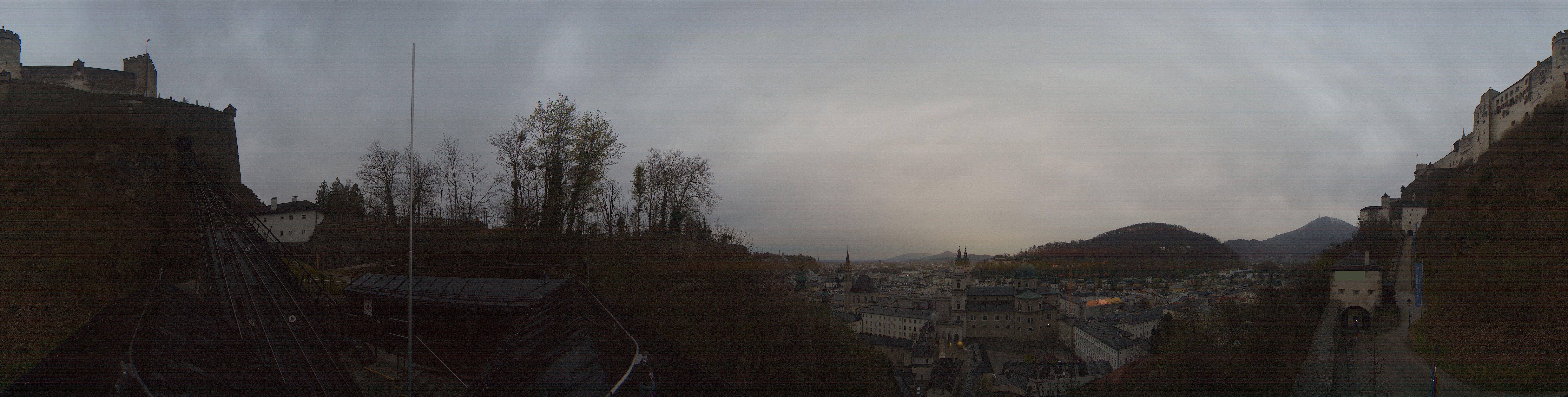 Archived image Webcam Panoramic view from Salzburg funicular