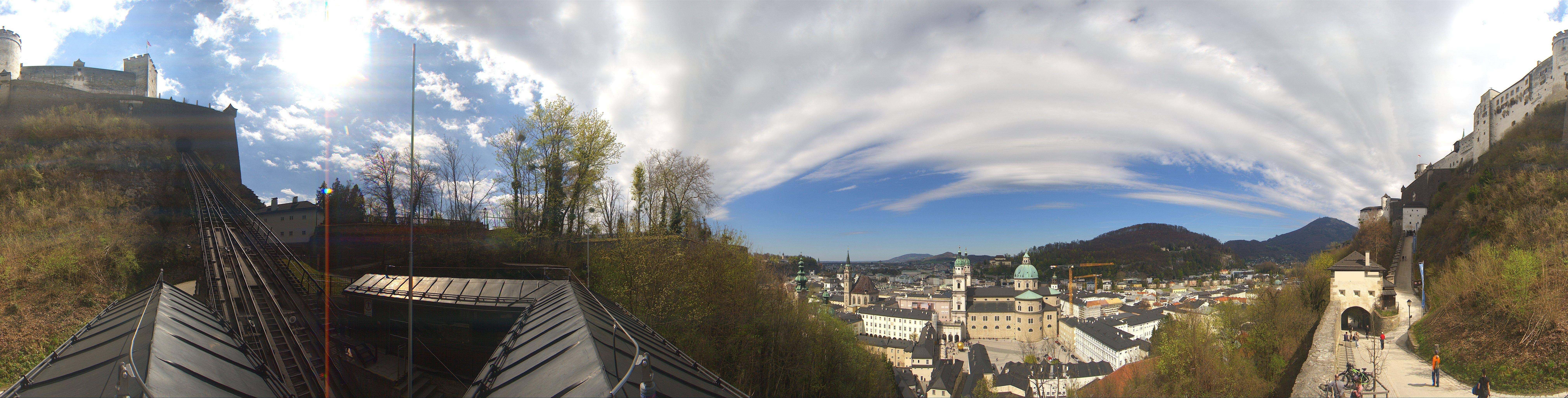 Archiv Foto Webcam Panorama Salzburg Festungsbahn