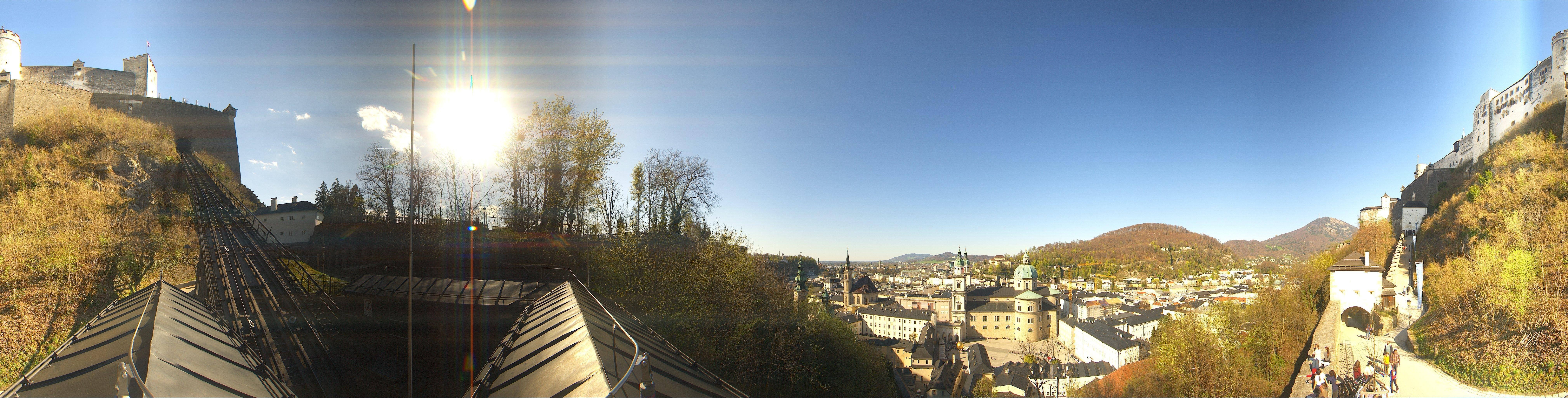 Archived image Webcam Panoramic view from Salzburg funicular