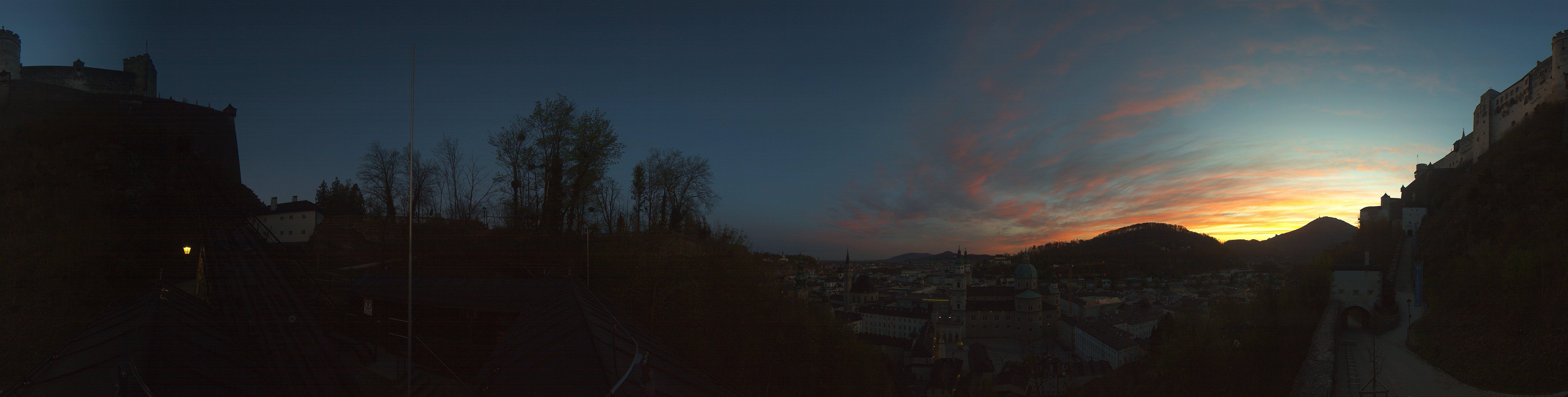Archived image Webcam Panoramic view from Salzburg funicular
