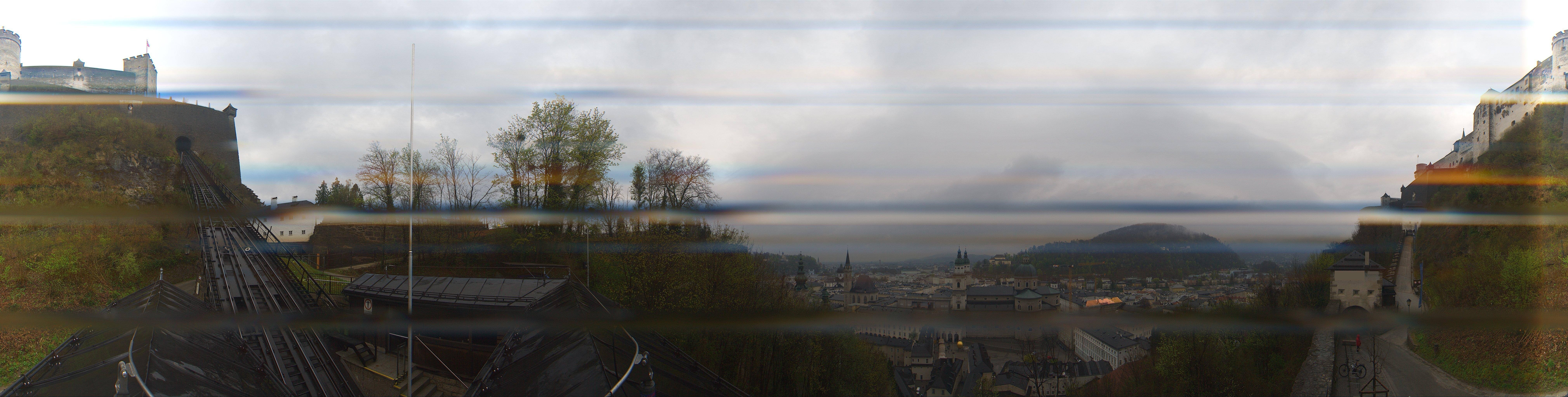 Archived image Webcam Panoramic view from Salzburg funicular