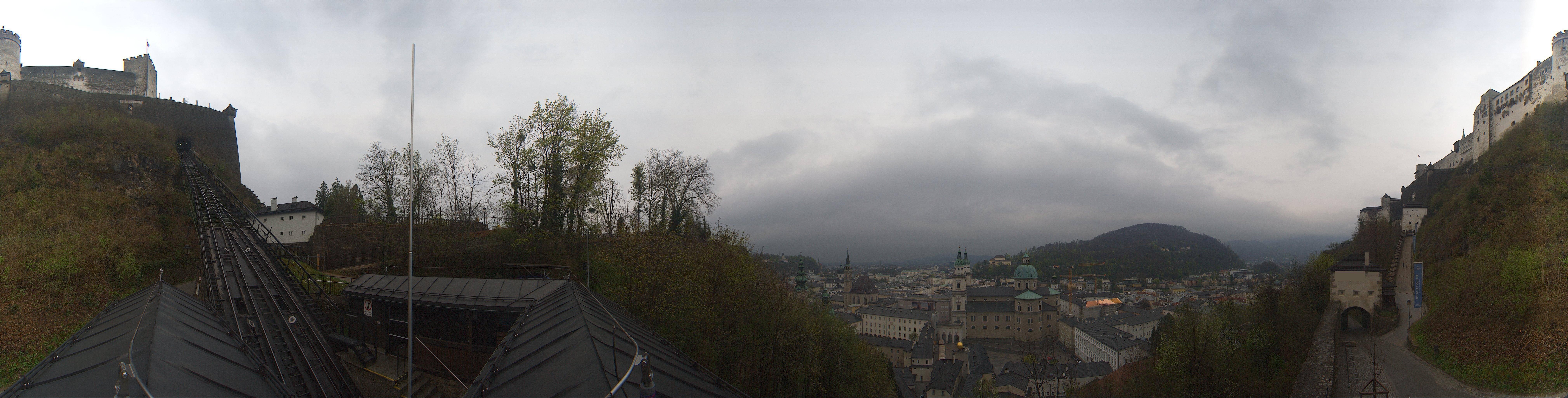 Archived image Webcam Panoramic view from Salzburg funicular