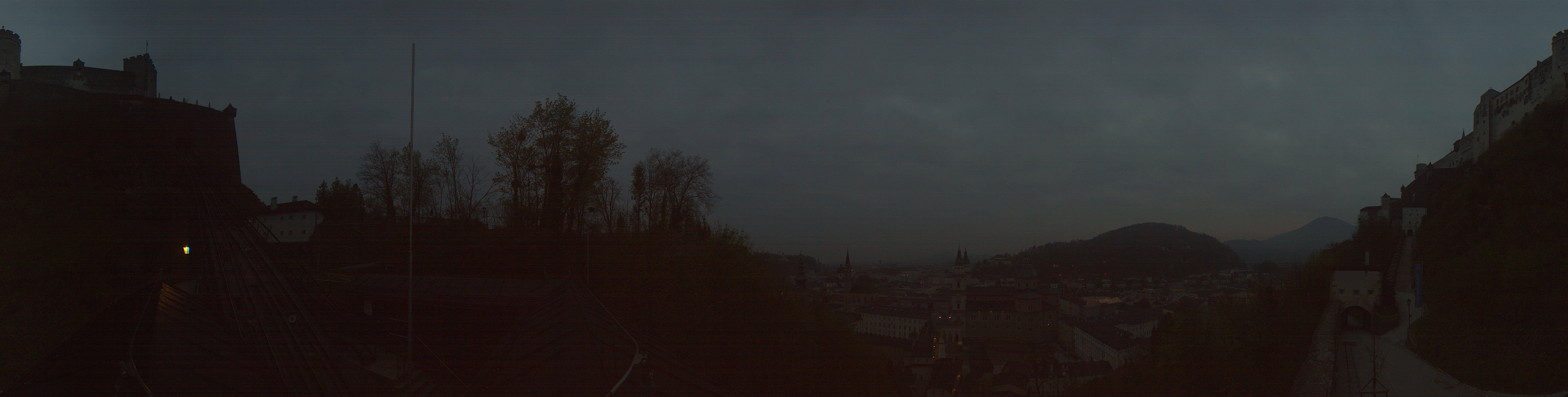 Archived image Webcam Panoramic view from Salzburg funicular