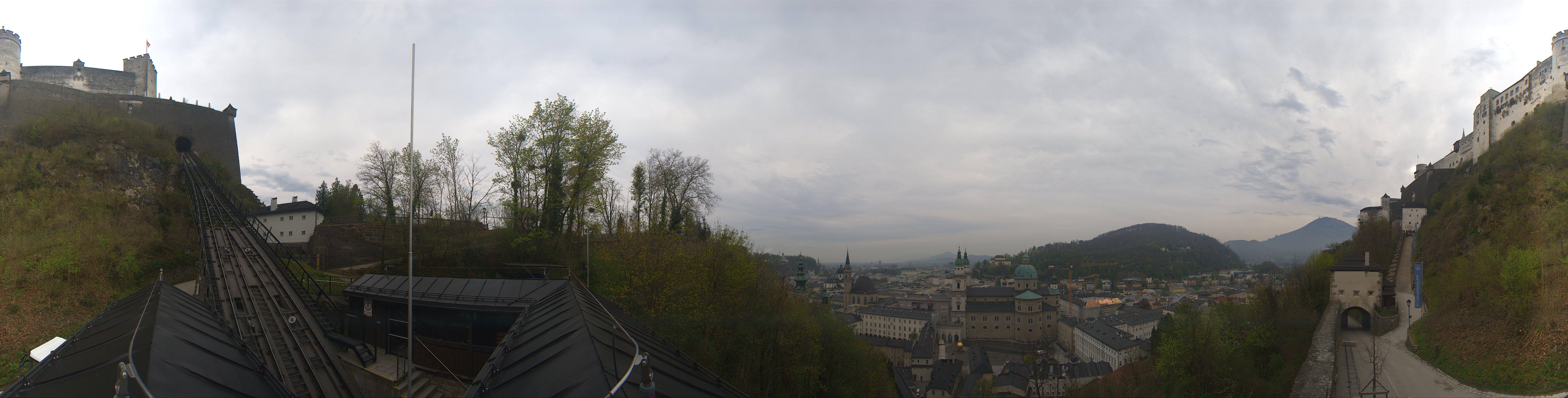 Archived image Webcam Panoramic view from Salzburg funicular